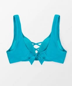 CUPSHE Swimwear UP TO 70% OFF Cynthia Plunge Back Tie Plus Size Bikini Top