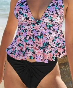 CUPSHE Bikinis Paluma Falls V Neck Overlap Bikini Set