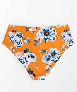 CUPSHE Swimwear BOGO 40% OFF Esther Floral High Waisted Plus Size Bikini Bottom