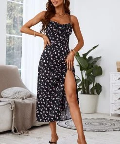 CUPSHE Lara Slip Floral Print A-shape Dress