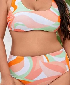 CUPSHE Strawberry Fields Bralette Forever Tummy Control Plus Size Bikini