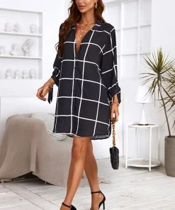 CUPSHE Ariya V-neck Half Sleeves Loose Dress
