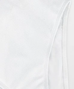 CUPSHE 4th Of July Poolside Piqué Strappy Ladder Cut White One Piece Swimsuit One Pieces