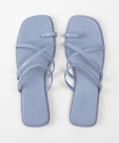 CUPSHE Accs & Clothing Cabana Party Blue Strappy Thong Sandals