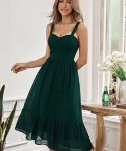 CUPSHE Leanna Zipper Fixed Straps Fitted Waisted A-Shape Dress Dresses