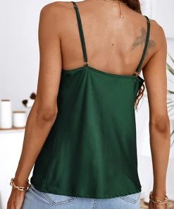 CUPSHE Margareta Drape Collar Sleeveless Fitted Top