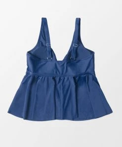 CUPSHE Sydnie Bunny Tie Ruffle Plus Size Tankini Top
