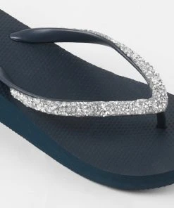 CUPSHE Baker Beach Navy Crystal Sandals Accs & Clothing