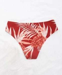 CUPSHE Tropic Escape Ladder Trim Mid-Rise Hipster Bikini Bottom Bikinis