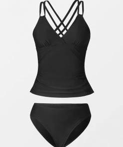 CUPSHE Swimwear BOGO 40% OFF The Wizard Of Oz Black V Neck Tankini And Hipster Set