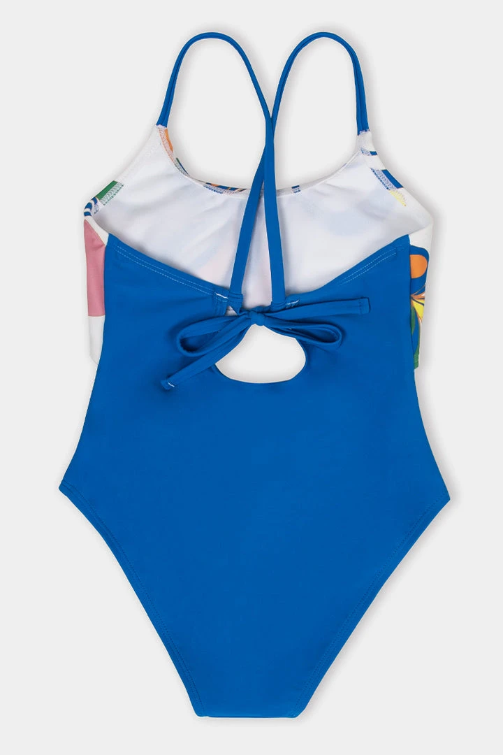 CUPSHE Girls' Swirlwind Cutout One Piece Swimsuit