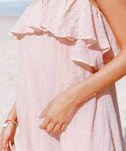 CUPSHE Dresses Clarissa Pink Ruffle Belted Dress