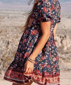 CUPSHE Dresses Jaycee Bubble Sleeve Tassel Dress