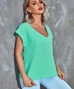 CUPSHE Accs & Clothing Honey Green V-neck Sweatshirt