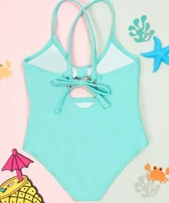 CUPSHE Portofino Escape Bunny Tie Front One Piece Swimsuit For Girls One Pieces