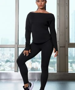 CUPSHE Sunshine Side Black High Waisted Leggings