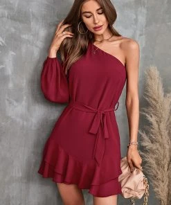 CUPSHE Dresses Lola Puff Sleeve Ruffle Off-shoulder Dress