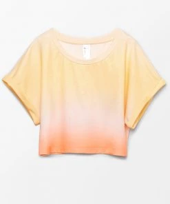 CUPSHE Citrus Groove Ombre Print Sweatshirt
