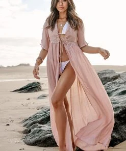 CUPSHE Hennie Short Sleeve Embroidery Cover-up Dress Cover Ups