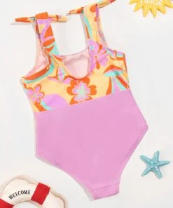 CUPSHE One Pieces Arizona Roda Trip Bunny Tie Waist Band Blocking One Piece Swimsuit
