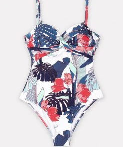 CUPSHE Jewel Tropical Twist One Piece Swimsuit