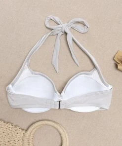 CUPSHE Georgia Halter Underwire Bikini Top Bikinis