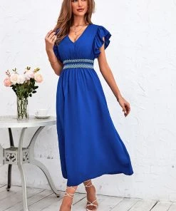 CUPSHE Siena Set In Sleeve Smocking Dress Dresses