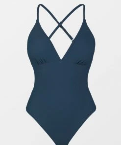 CUPSHE Encounter Under The Waves Cross Back Adjustable Straps Cutout One Piece Swimsuit