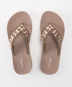 CUPSHE Peace Brown Sandals Accs & Clothing