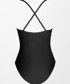 CUPSHE Summer Of Love Scalloped Missy Black One Piece One Pieces