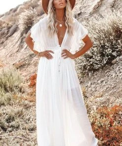 CUPSHE Sawyer Backless Frill A-Shape Cover Up