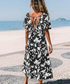 CUPSHE Nikki Bubble Sleeve A-Shape Dress