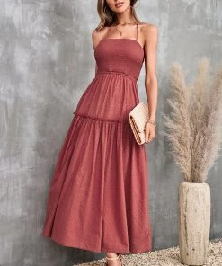 CUPSHE Mariana Backless Halter Neck Slip Dress