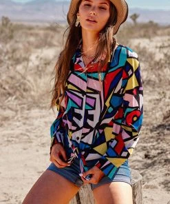 CUPSHE Long Sleeve Shirt Collar Tops Accs & Clothing