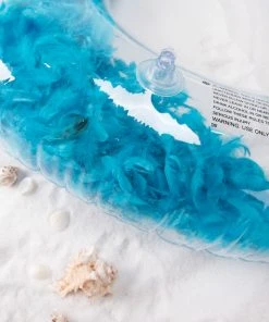 CUPSHE Seafoam Heart Shape Swimming Ring With Feathers