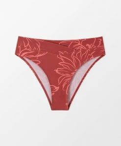 CUPSHE Delicate Blooms Banded Overlap High Waist Cheeky Bikini Bottoms