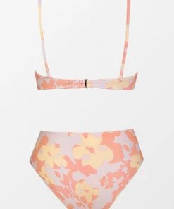 CUPSHE Dreamy Blossoms Ruched Tie Cutout One Piece Swimsuit One Pieces