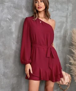 CUPSHE Dresses Lola Puff Sleeve Ruffle Off-shoulder Dress