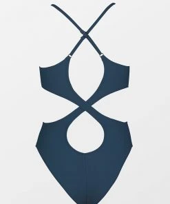 CUPSHE Encounter Under The Waves Cross Back Adjustable Straps Cutout One Piece Swimsuit