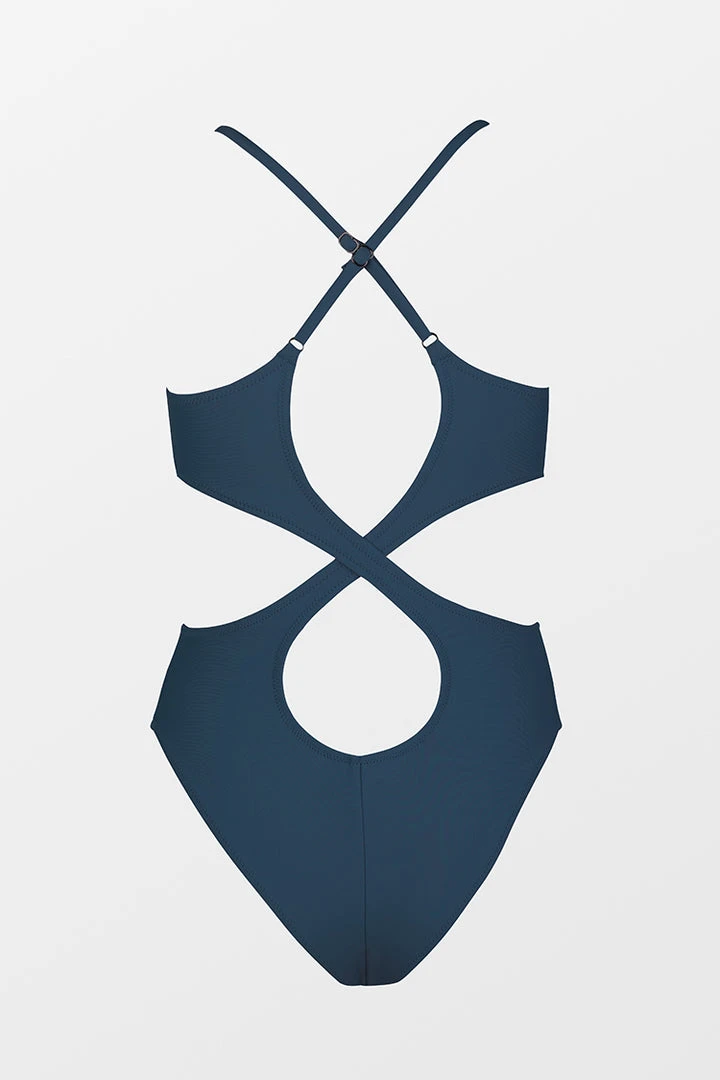 CUPSHE Encounter Under The Waves Cross Back Adjustable Straps Cutout One Piece Swimsuit