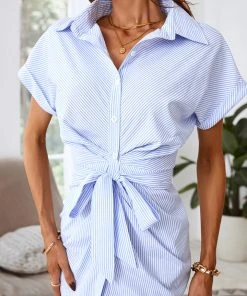 CUPSHE Ariah Mid Length Ruching Short Sleeve Dress Dresses