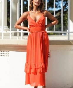 CUPSHE Dresses Carolyn V-neck Ruffle Slip Dress