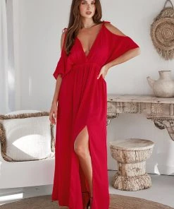 CUPSHE Iolanda Plunge Off-shoulder Dress
