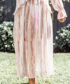 CUPSHE Esperanza Raglan Sleeve Tassel Ruffle Cover Up