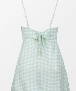 CUPSHE Haven Scoop Gingham Slip Dress Dresses