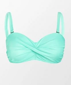 CUPSHE Nature Trip Molded Twist Front Bandeau Plus Size Bikini Top