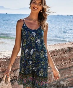 CUPSHE Retro Round Neck Ethnic Print A-Shape Dress