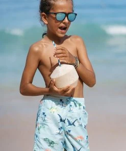 CUPSHE Swimwear BOGO 40% OFF Dino Daze Boys’ Adjustable Volley Shorts