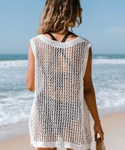 CUPSHE Rebeca V-neck Loose Waisted Tie Cover Up Cover Ups