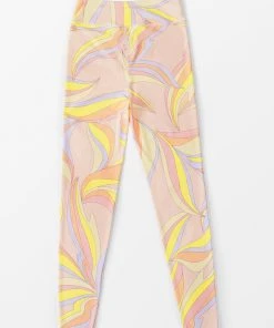 CUPSHE Accs & Clothing Orange Blossom Abstract Print Leggings